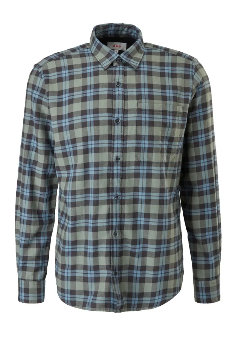 Hemd langarm blau