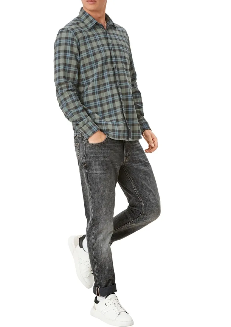 Hemd langarm blau