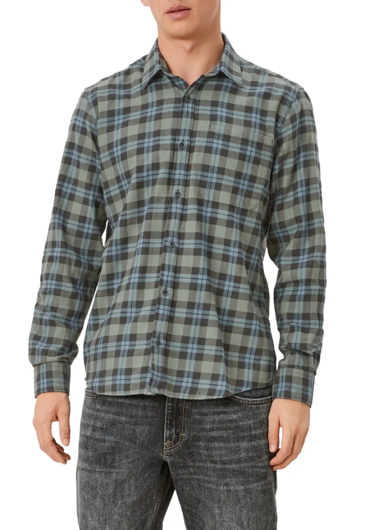 Hemd langarm blau