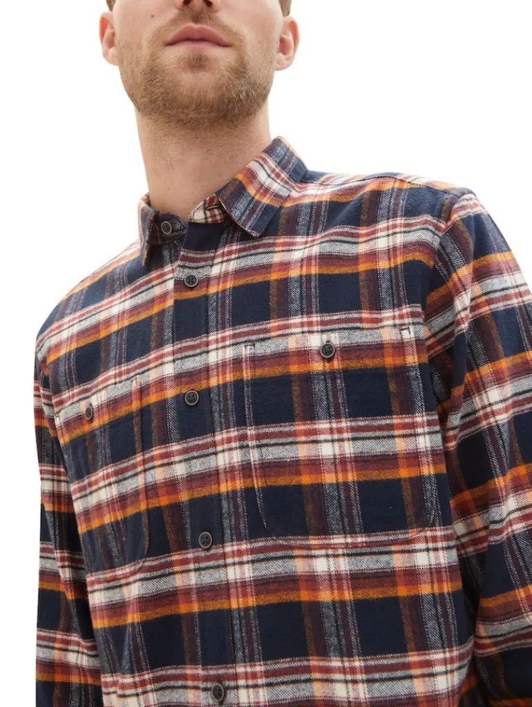 Hemd mit Karomuster navy colorful check