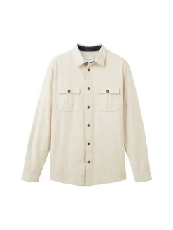 Hemd mit Karomuster vintage beige tonal check
