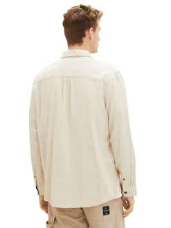 Hemd mit Karomuster vintage beige tonal check