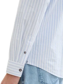 Hemd mit Streifenmuster blue white dobby stripe