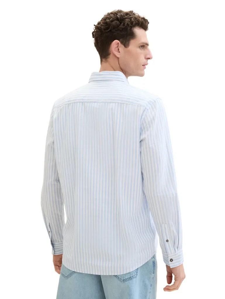 Hemd mit Streifenmuster blue white dobby stripe