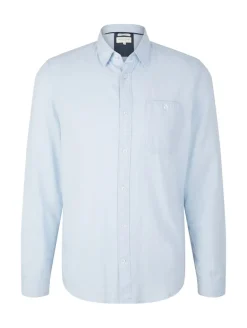 Hemd mit Struktur light blue white structure