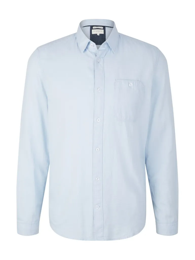 Hemd mit Struktur light blue white structure