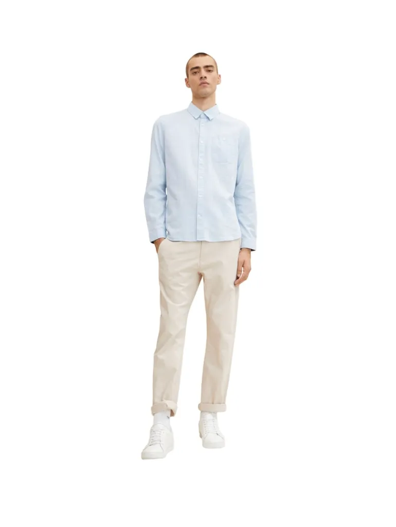 Hemd mit Struktur light blue white structure