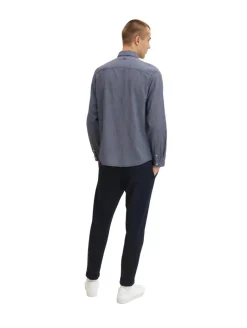 Hemd mit Struktur navy white structure