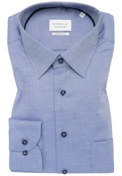 Hemd Natté Langarm navy