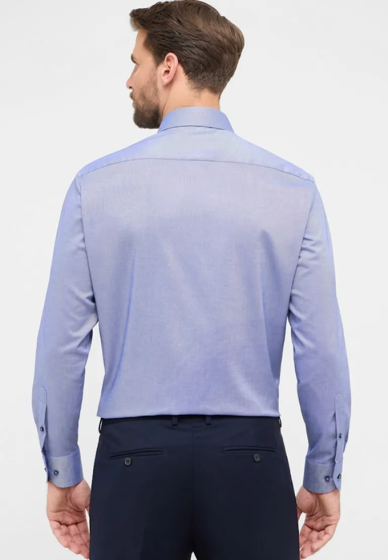 Hemd Natté Langarm navy