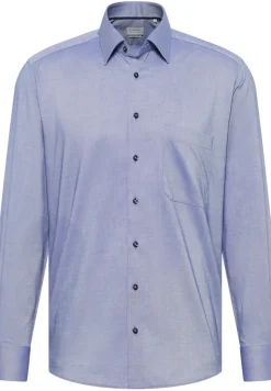 Hemd Natté Langarm navy