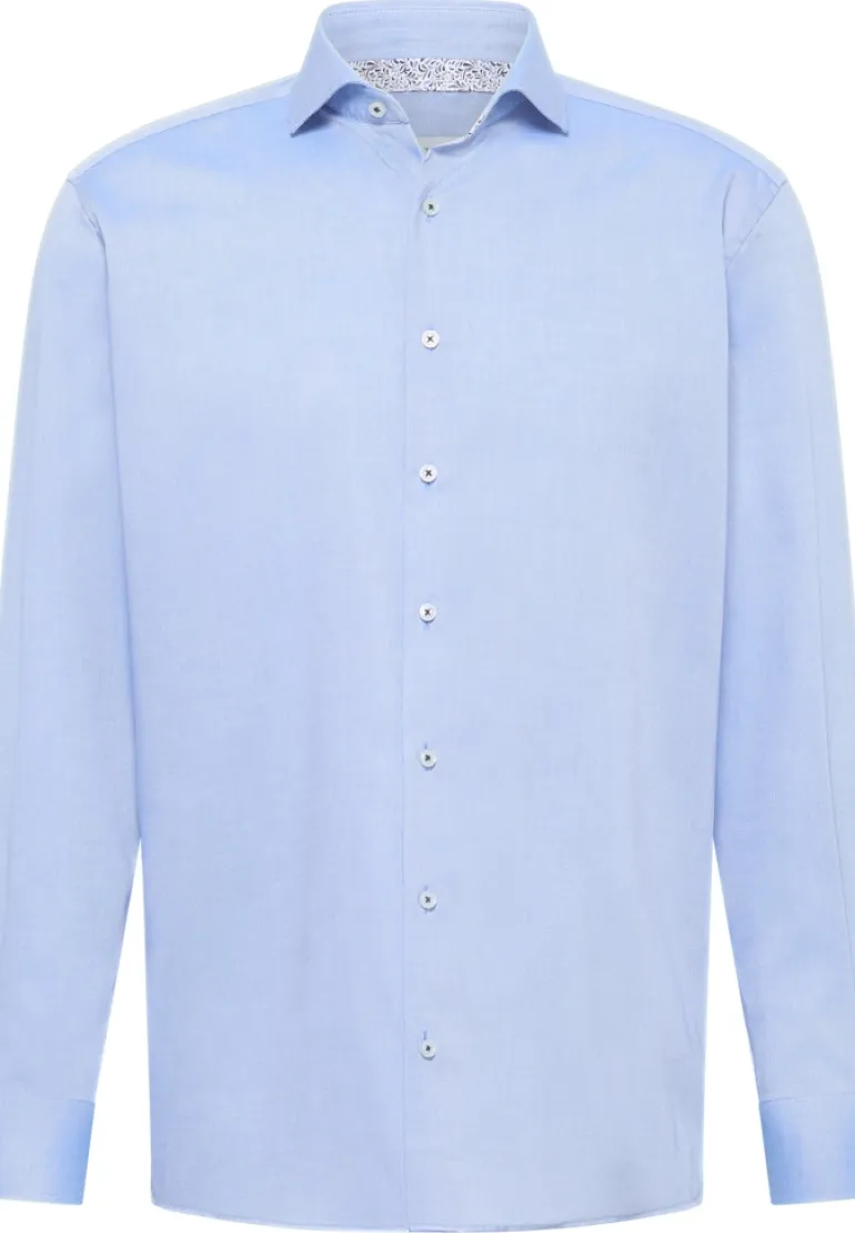 Hemd Oxford Langarm blau