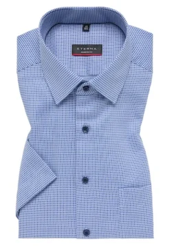Hemd Panama Kurzarm blau