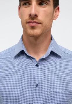 Hemd Panama Kurzarm blau