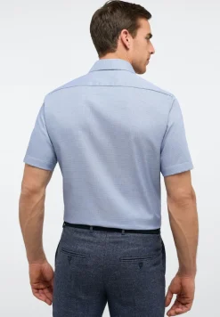 Hemd Panama Kurzarm blau