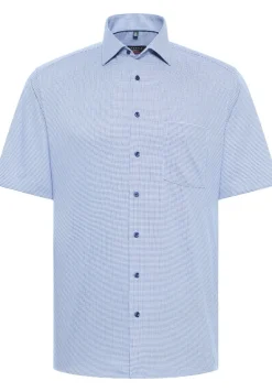 Hemd Panama Kurzarm blau