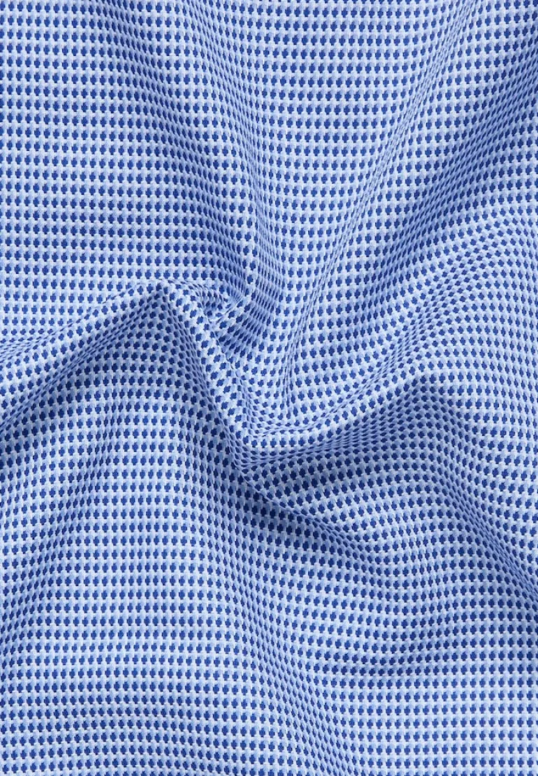 Hemd Panama Kurzarm blau