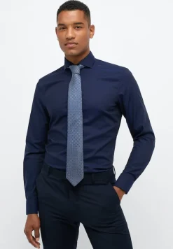 Hemd Pinpoint Langarm dunkelblau