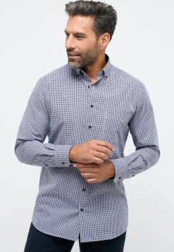 Hemd Popeline Langarm navy