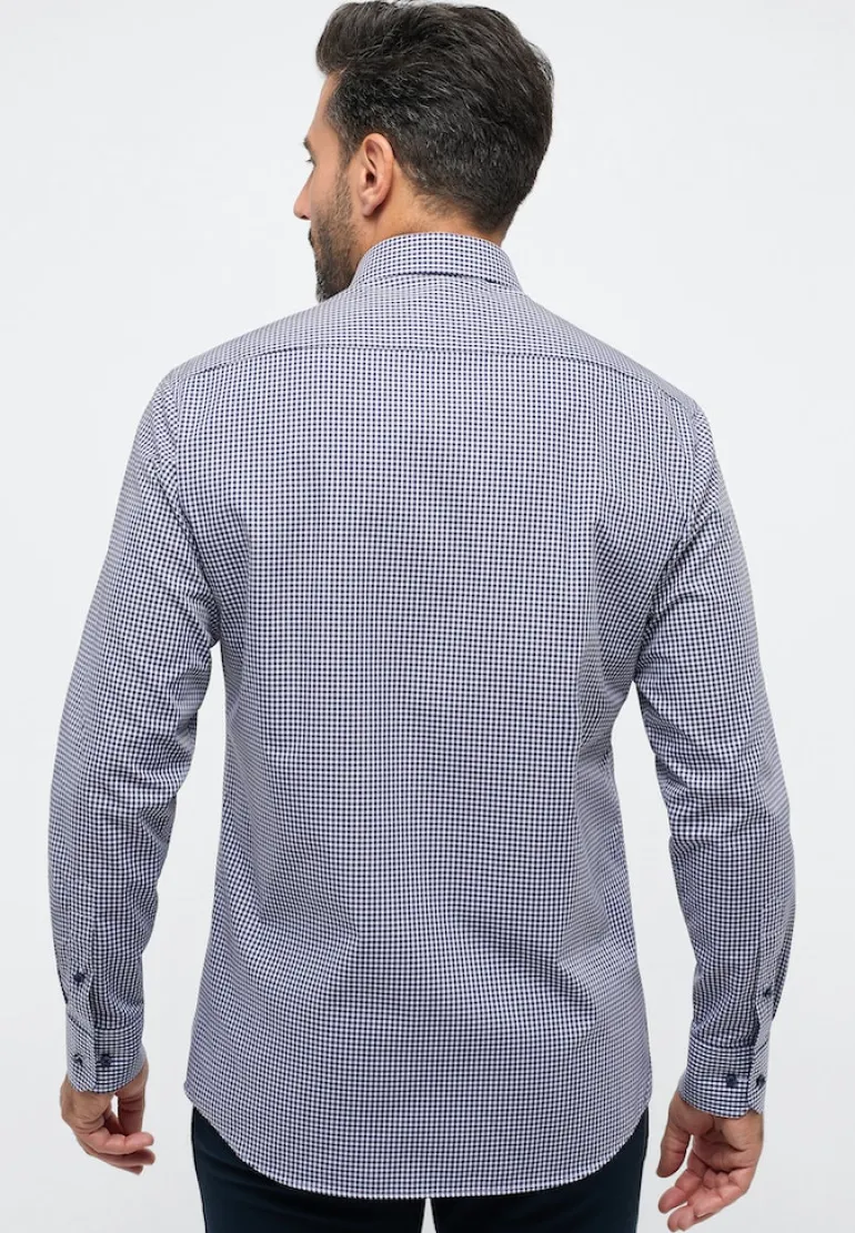 Hemd Popeline Langarm navy