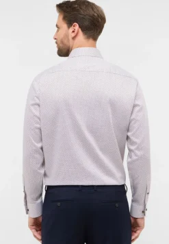 Hemd Satingewebe Langarm braun