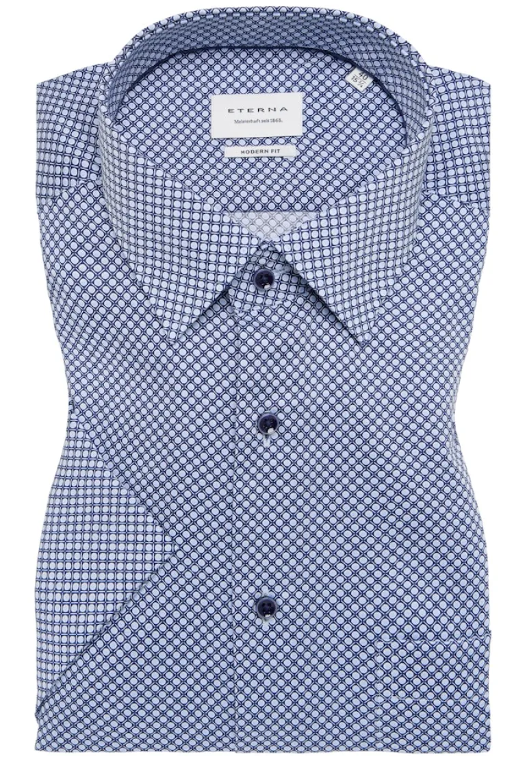 Hemd Twill Kurzarm blau
