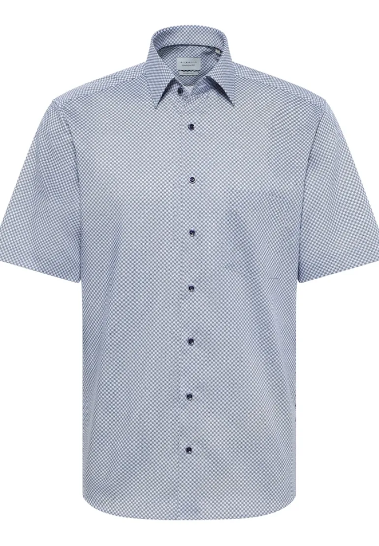 Hemd Twill Kurzarm blau