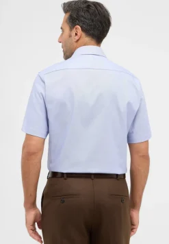 Hemd Twill Kurzarm mittelblau