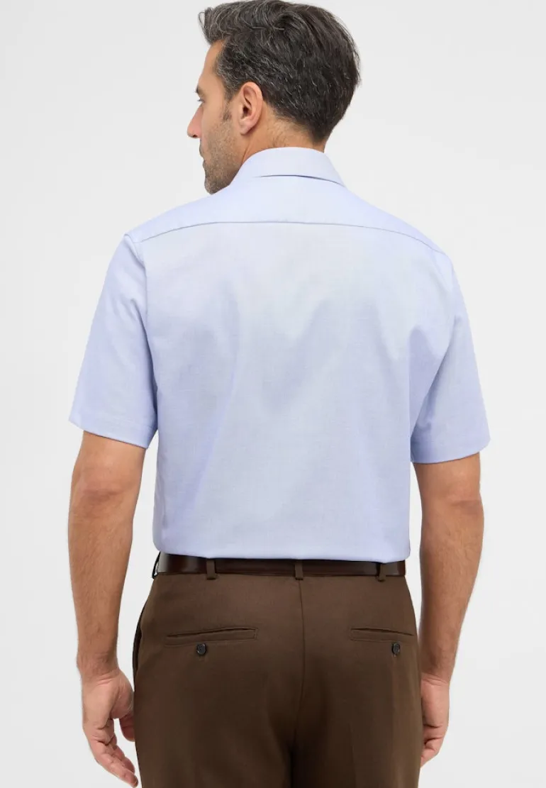Hemd Twill Kurzarm mittelblau