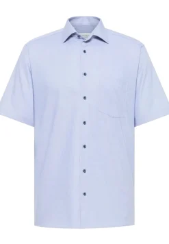 Hemd Twill Kurzarm mittelblau