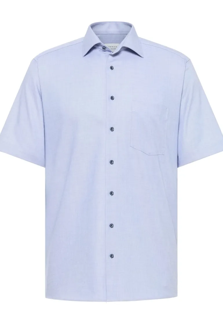 Hemd Twill Kurzarm mittelblau