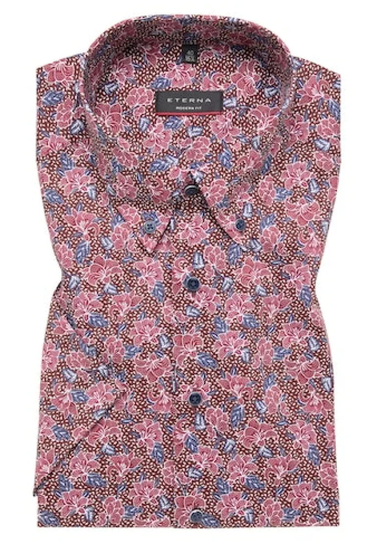Hemd Twill Kurzarm rot