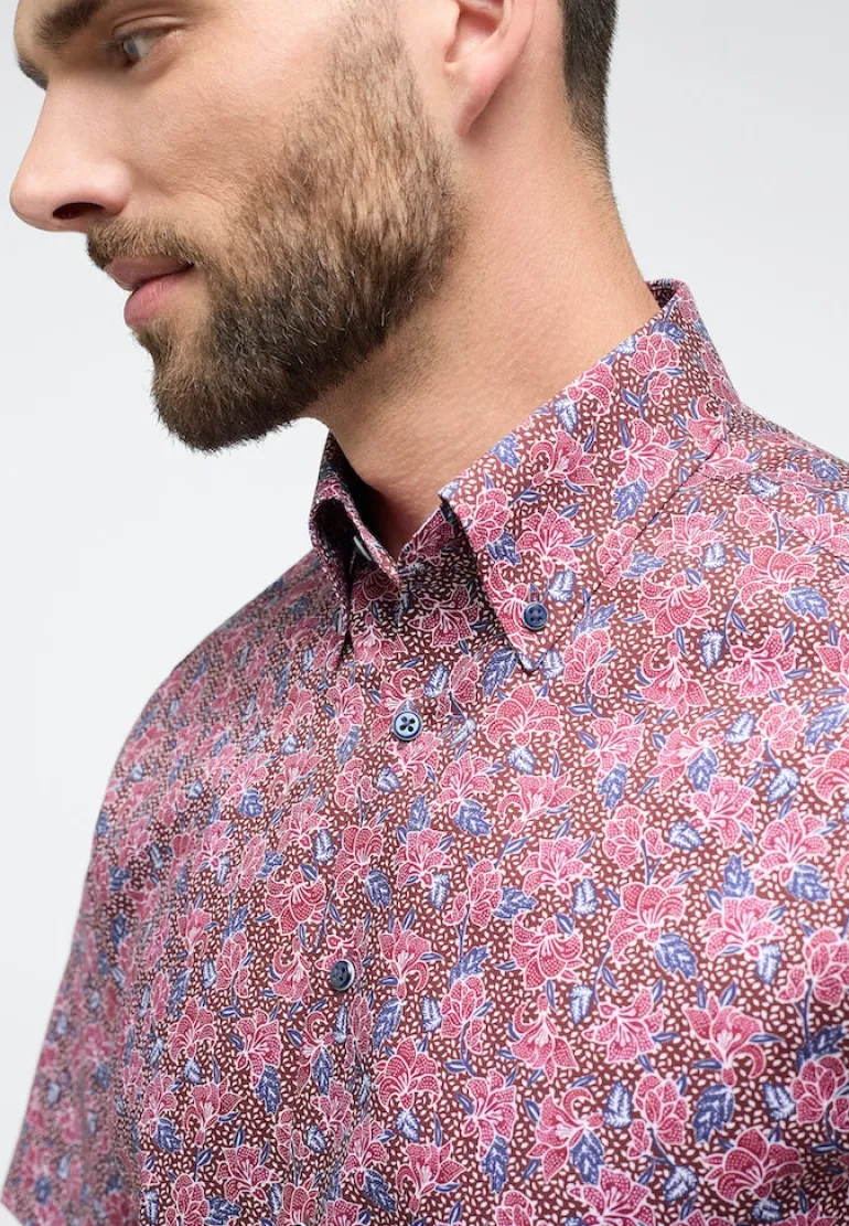 Hemd Twill Kurzarm rot
