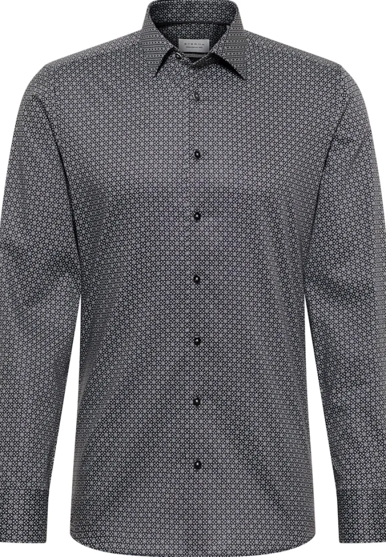 Hemd Twill Langarm anthrazit