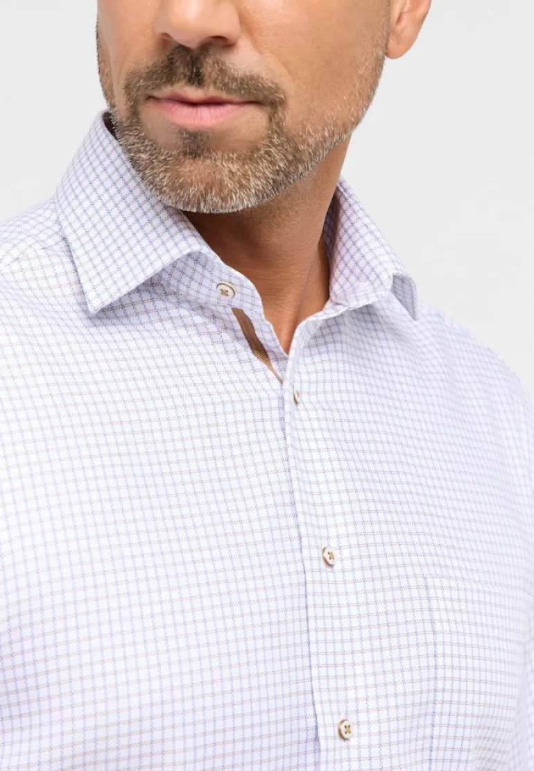 Hemd Twill Langarm blau