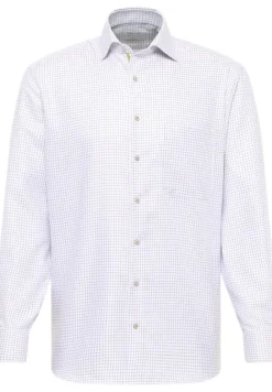 Hemd Twill Langarm blau
