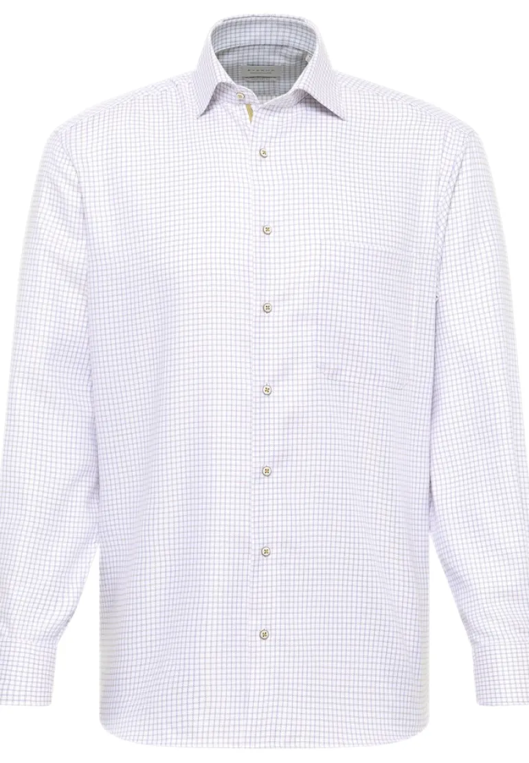 Hemd Twill Langarm blau
