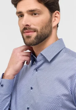 Hemd Twill Langarm blau