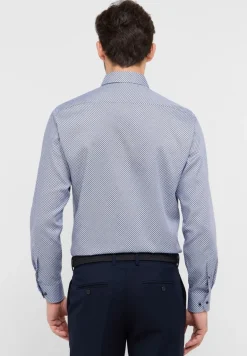 Hemd Twill Langarm blau