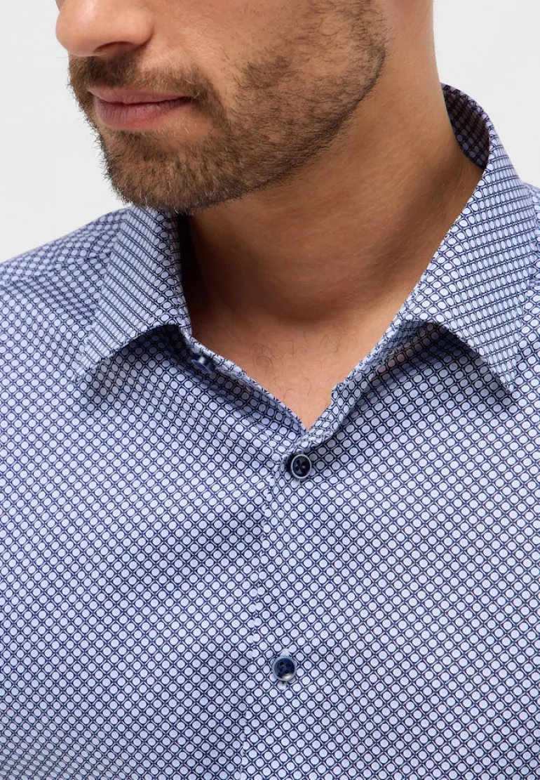 Hemd Twill Langarm blau