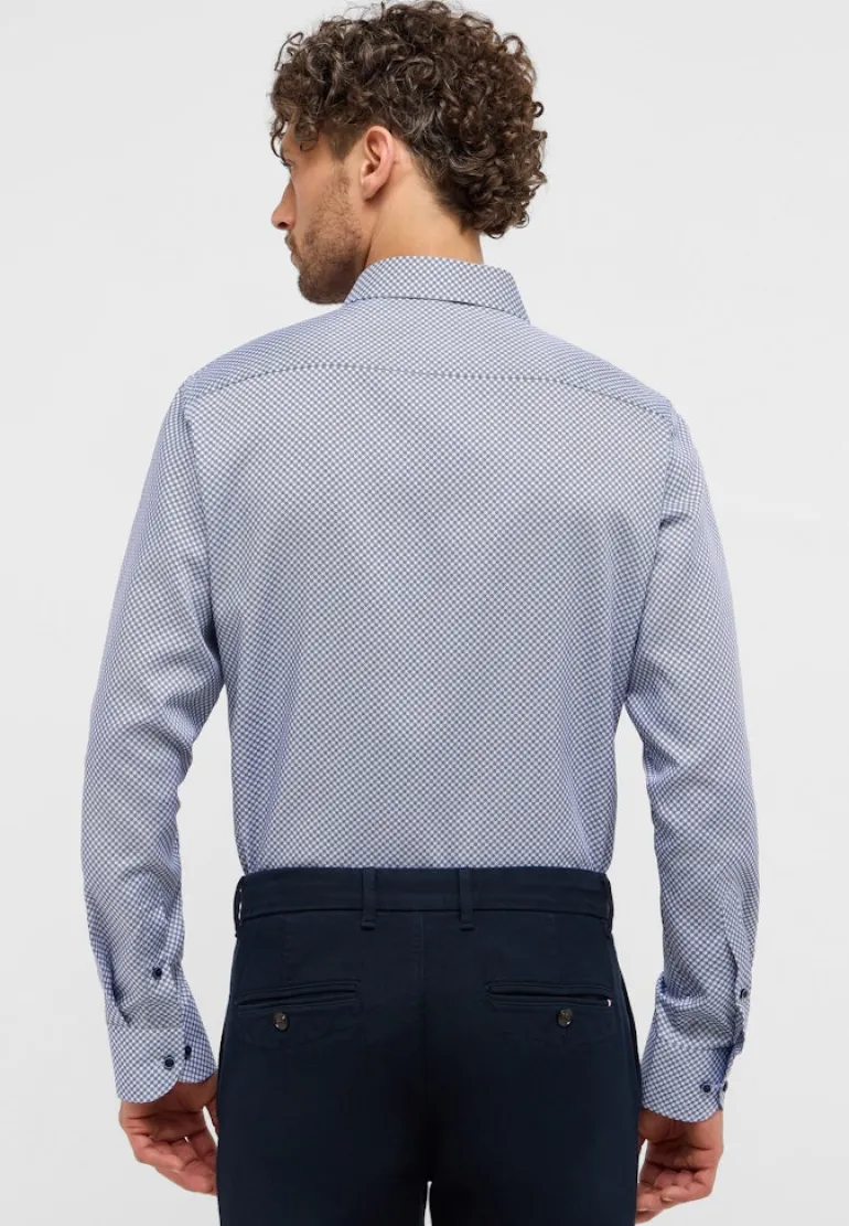 Hemd Twill Langarm blau