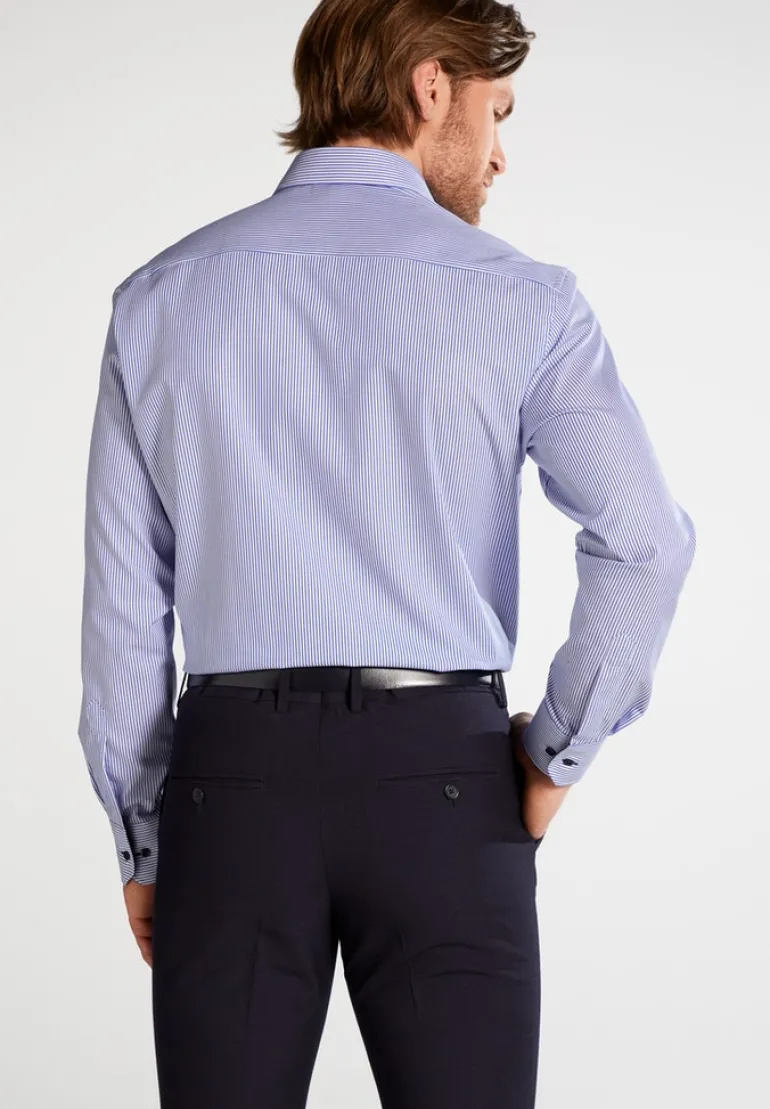Hemd Twill Langarm blau