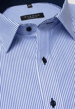 Hemd Twill Langarm blau