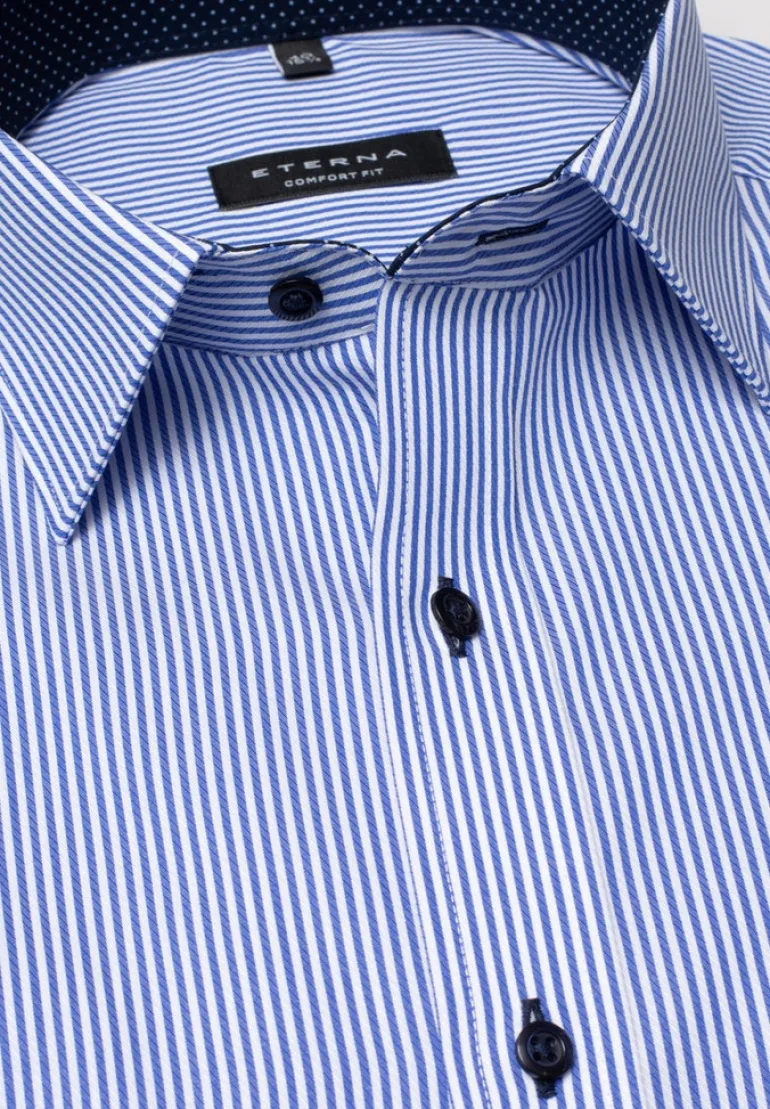 Hemd Twill Langarm blau