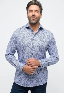 Hemd Twill Langarm blau