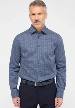 Hemd Twill Langarm dunkelblau