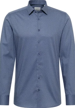 Hemd Twill Langarm dunkelblau