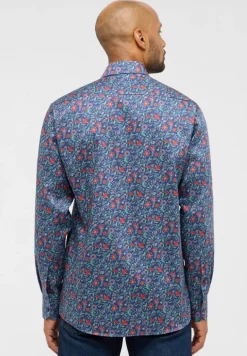 Hemd Twill Langarm dunkelblau