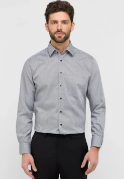 Hemd Twill Langarm grau