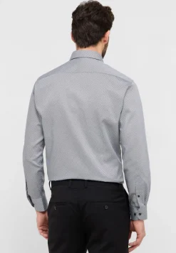 Hemd Twill Langarm grau